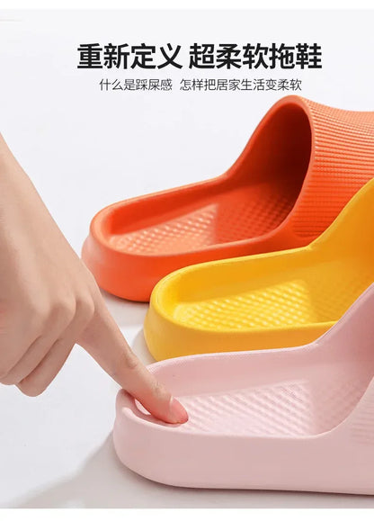 Youpin Thick Platform Women Bathroom Home Slippers Cloud Slippers Soft Sole EVA Indoor Slides Sandals Summer Non-slip Mi