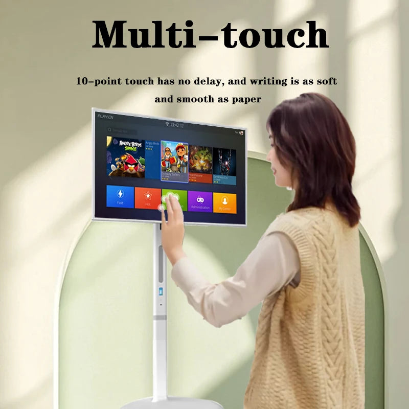 Téléviseur intelligent interactif 24 pouces avec écran tactile, salle de sport et jeux en direct