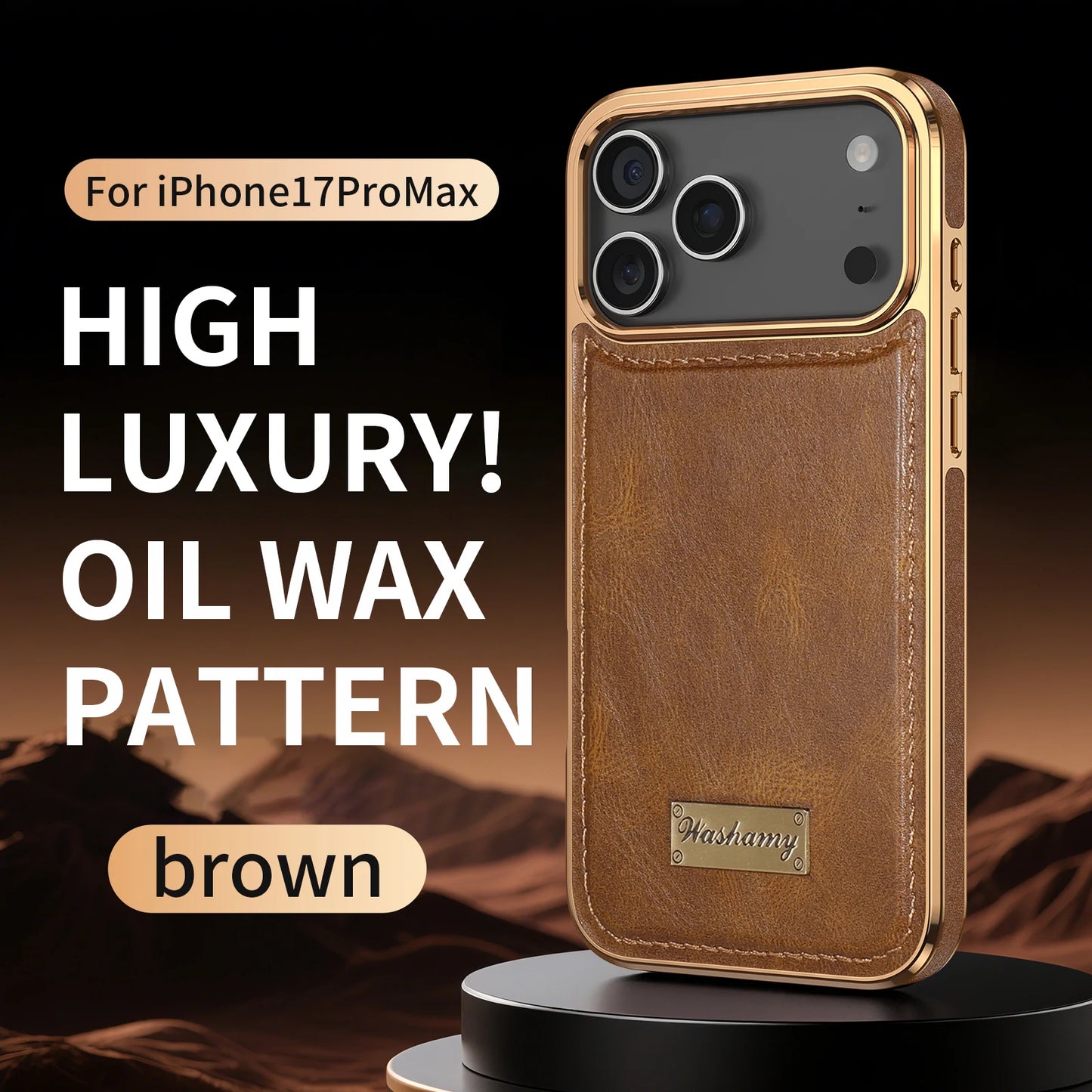 Business Retro Leather Back Case For iPhone 17 Pro Max / 17 Air For Magsafe Magnetic Magnets Shell