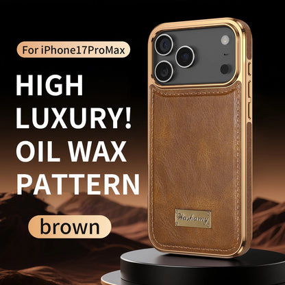 Business Retro Leather Back Case For iPhone 17 Pro Max / 17 Air For Magsafe Magnetic Magnets Shell