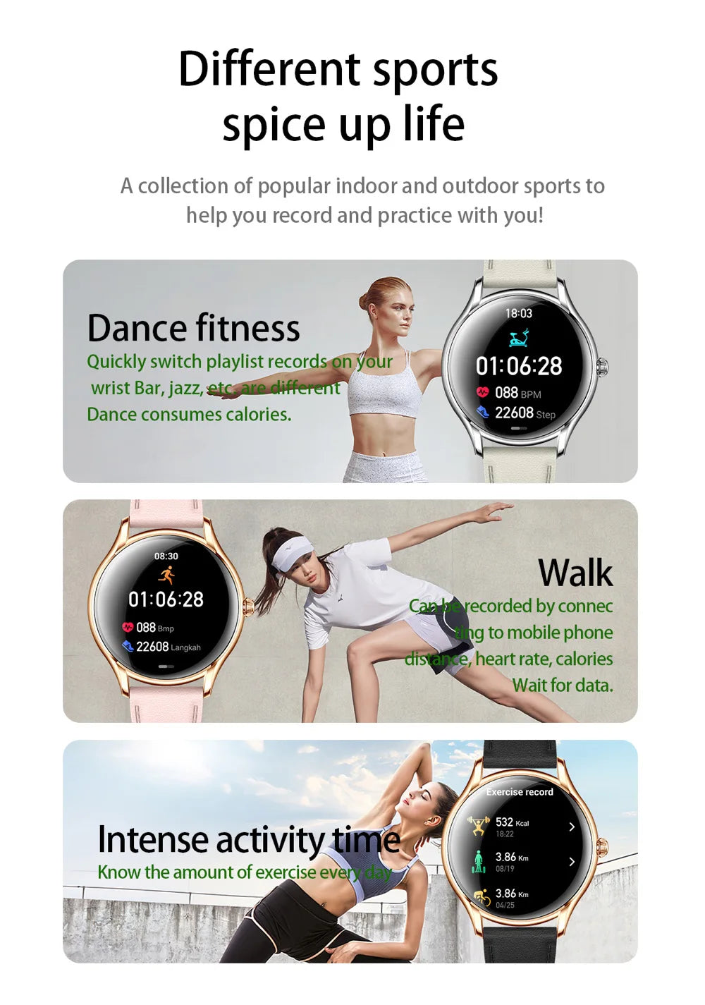 2025 New AMOLED Screen 7.9mm Ultra-thin Women Blue Tooth Call Smart Watch Heart Rate Health Lady Music Sport Fitness Smartwatch