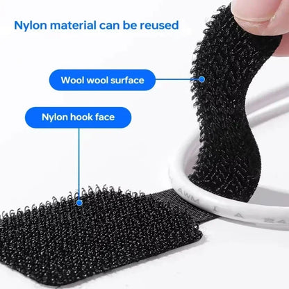 10/20Pcs Self Adhesive Reusable Cable Ties Wire Organizer Storage Stand Mouse Earphone Data Cord  Desktop Tidy Management Winder