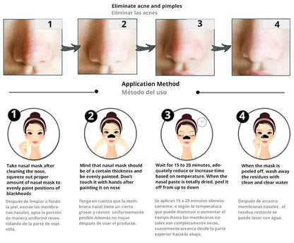 Blackhead Remover Mask Facial Shrink Pores Acne Black Head Removal Cream Nose Cleansing Black Peel Off Masks Skin Care New
