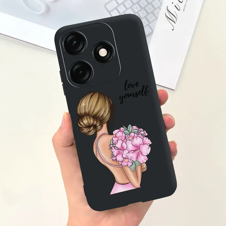 For Tecno Spark 20 Case Spark 20C BG7n Prety Girls Butterfly Painted Phone Case For Tecno Spark 20 Pro Spark20 C Soft TPU Fundas