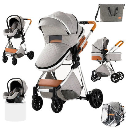 Baby Stroller 3 in 1 stroller lightweight strollers  Baby Carriage mutifunction strollers Baby newborn stroller mother kids