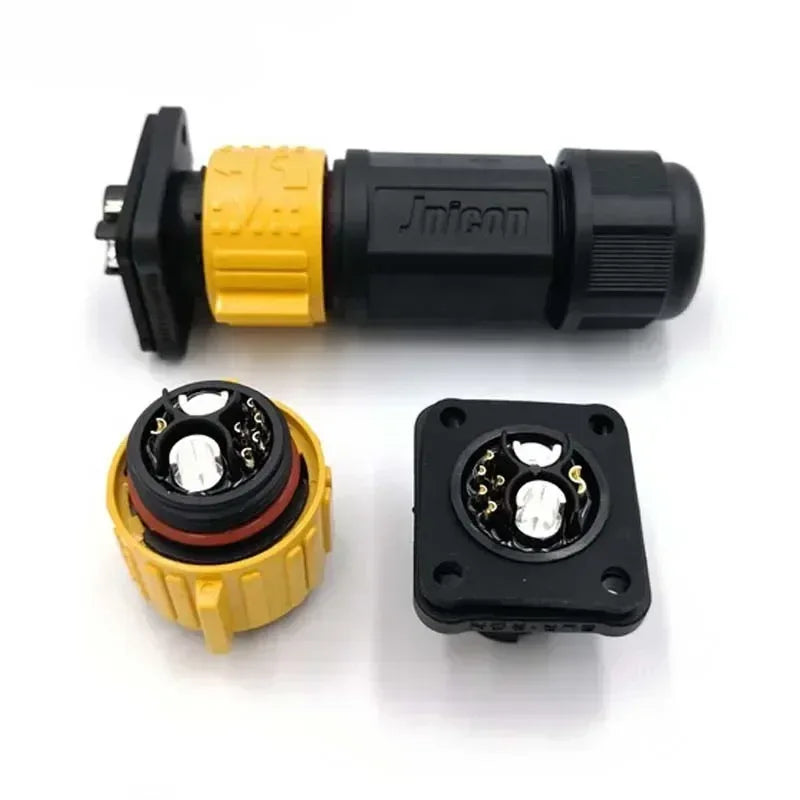 60A 2+1+5 Lithium Battery Waterproof Connector IP67 M25 E-bike Electric Motorcycle Charging Power Plug Socket CE UL Certified