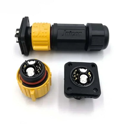 60A 2+1+5 Lithium Battery Waterproof Connector IP67 M25 E-bike Electric Motorcycle Charging Power Plug Socket CE UL Certified