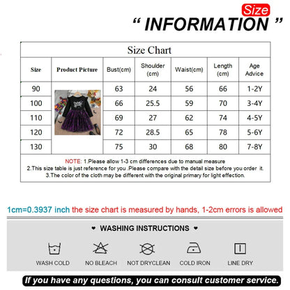 Prowow 2-8Y Kids Purple Halloween Dresses For Girls Long Sleeve Princess Mesh Spooky Spider Dress Children Halloween Costumes