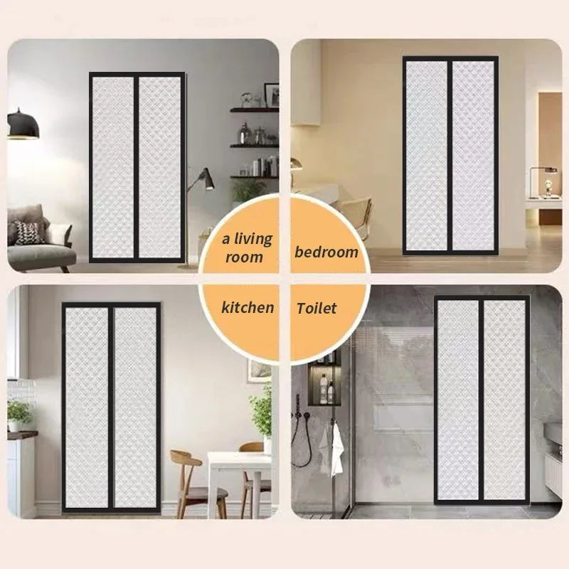 Winter magnetic cotton door curtain, thickened, warm, windproof, partition curtain, soundproof, cold proof, blackout curtain