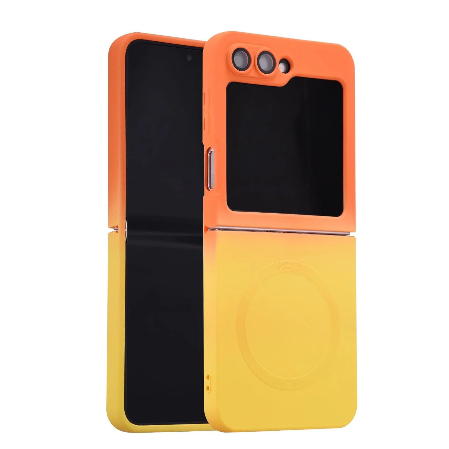 Luxury Gradient Case for Samsung Galaxy Z Flip 8 7 6 5 4 3 Soft Silicone Magnetic Charging Cover for Samsung ZFlip 6 7 8