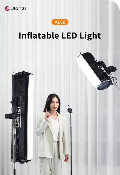 Ulanzi AL60 Inflatable Foldable Air Tube Light LED Light Fill Light 2700-6500K 2070Lux/0.5m with Remote control for Photography
