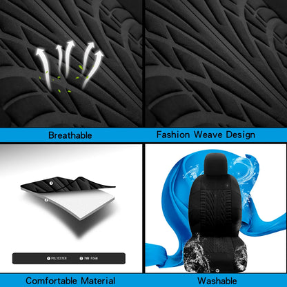 Customized Four Seasons Universal Polyester Full Set Car Seat Covers by PDG ibma