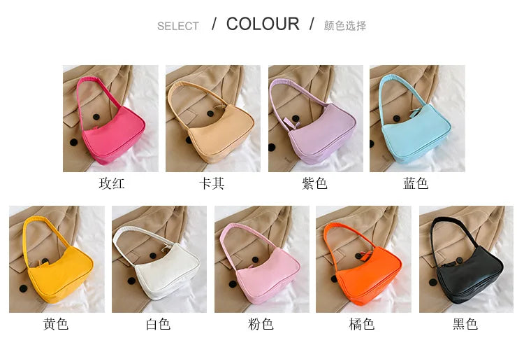 PU Candy Color Mini Handbag Women Shoulder Bag Girls Small Hand Bag Key Phone Pouch Coin Purse Card Bags Card Holder for Women