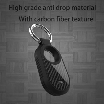 Carbon Fiber Style Case For Samsung Galaxy Smart Tag 2 Locator Anti-lost Backpack Keychain TPU Soft Silicone Protect Back Cover