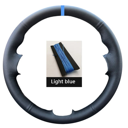 Black Suede Car Steering Wheel Cover For Opel Astra(K) Corsa(E) Crossland X Grandland X Insignia Leather Steering Wrap