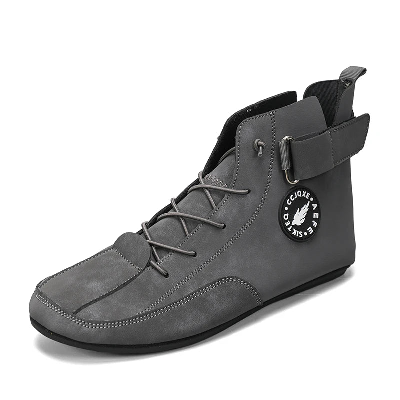 YRZL Men's Shoes Ankle Boots Lightweight Anti-slip Man Casual Walking Shoes Soft Soles Comfortable Breathable Blue Shoes for Men