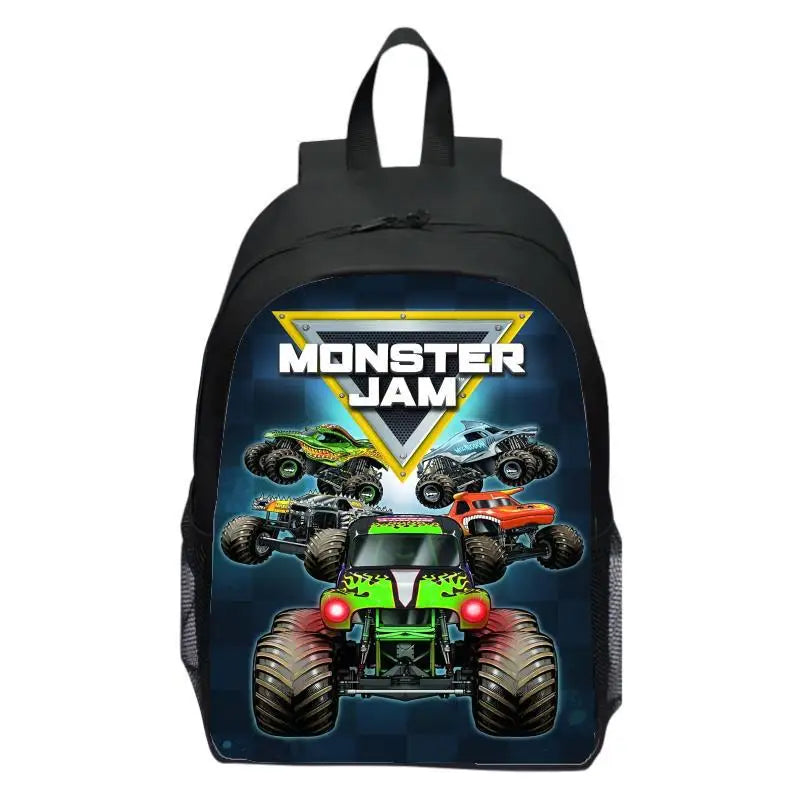 Monster Jam Truck Children's Backpack Primary School Backpack Kindergarten Backpack Male and Female Students