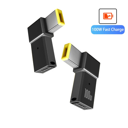 PD 100W USB Type C Female to DC Male Adapter for Lenovo ThinkPad USB-C Fast Charging Cable Converter Square PD Plug