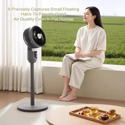 Household Low-Noise Smart Fan Three-Speed Adjustment Floor Fan Air Circulation Fan Floor Fan Silent Low-Noise Smart Fan High