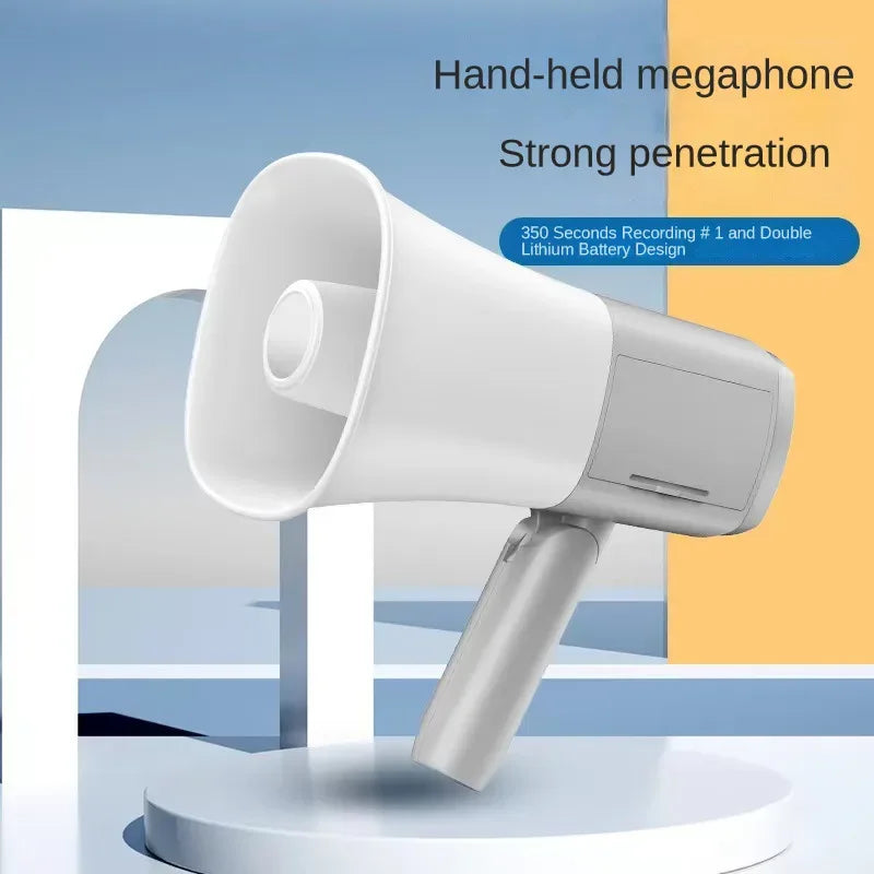 Portable Megaphone Speaker Handheld Sound Amplifier Foldable Handle Adjustable Volume for Outdoor Sports Cheerleading Coaches