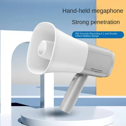Portable Megaphone Speaker Handheld Sound Amplifier Foldable Handle Adjustable Volume for Outdoor Sports Cheerleading Coaches