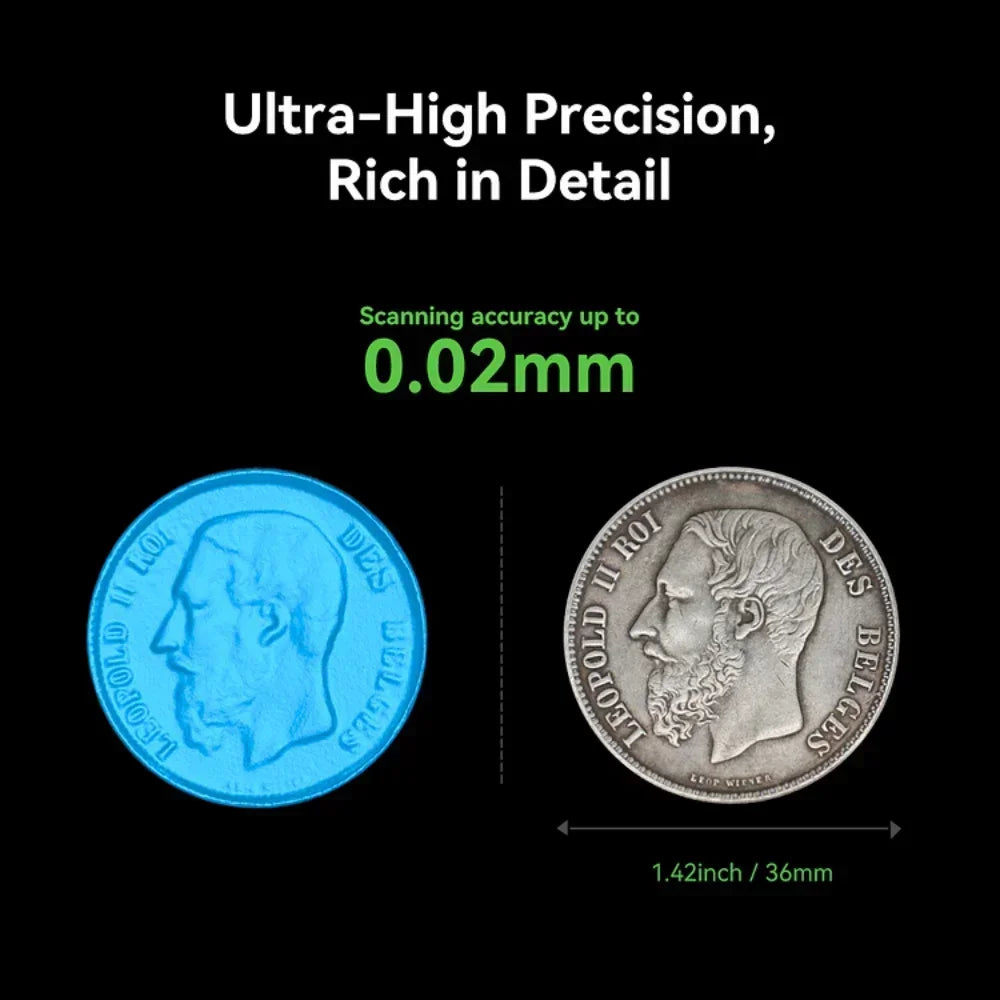 Creality CR-Scan Otter Portable Upgraded Handheld 3D Scanner 0.02mm Accuracy High Efficiency 20fps Speed Scanning Anti-shaking