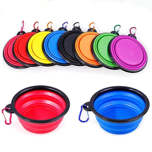 350ml Collapsible Dog Pet Folding Silicone Bowl Outdoor Travel Portable Puppy Food Container Feeder Dish Bowl Pet supplies by PDG ibma
