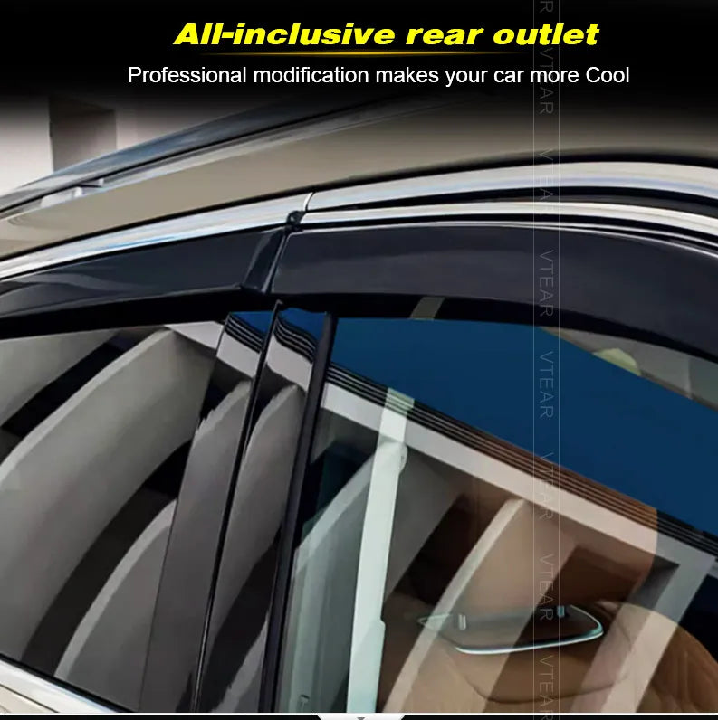 Vtear Car Window Visor Cover Decoration Water Shield Deflector Sun Shade Guard Exterior Accessories Parts For Tank 500 T500 2024