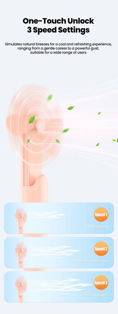 Portable Mini Fan Handheld Small Fan Extendable USB to Type C Charging Fan 2-in-1 Multi-Functional Mobile Phone Charging Fan
