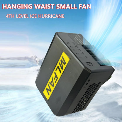 Waist Clip Fan Portable Mini Hanging Neck Fan USB Rechargeable Fan Small Outdoor Camping Waist Fan with 10000mAh Power Bank