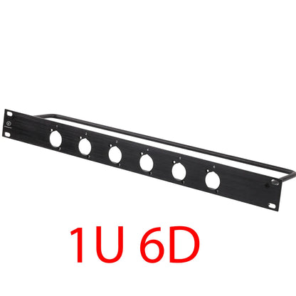 1U 2U Rack Patch Panel 8 12 16 24 Way Channel Flight Case Mount for XLR Connecctor Male Female SpeakOn Cabinet Mounting Panel