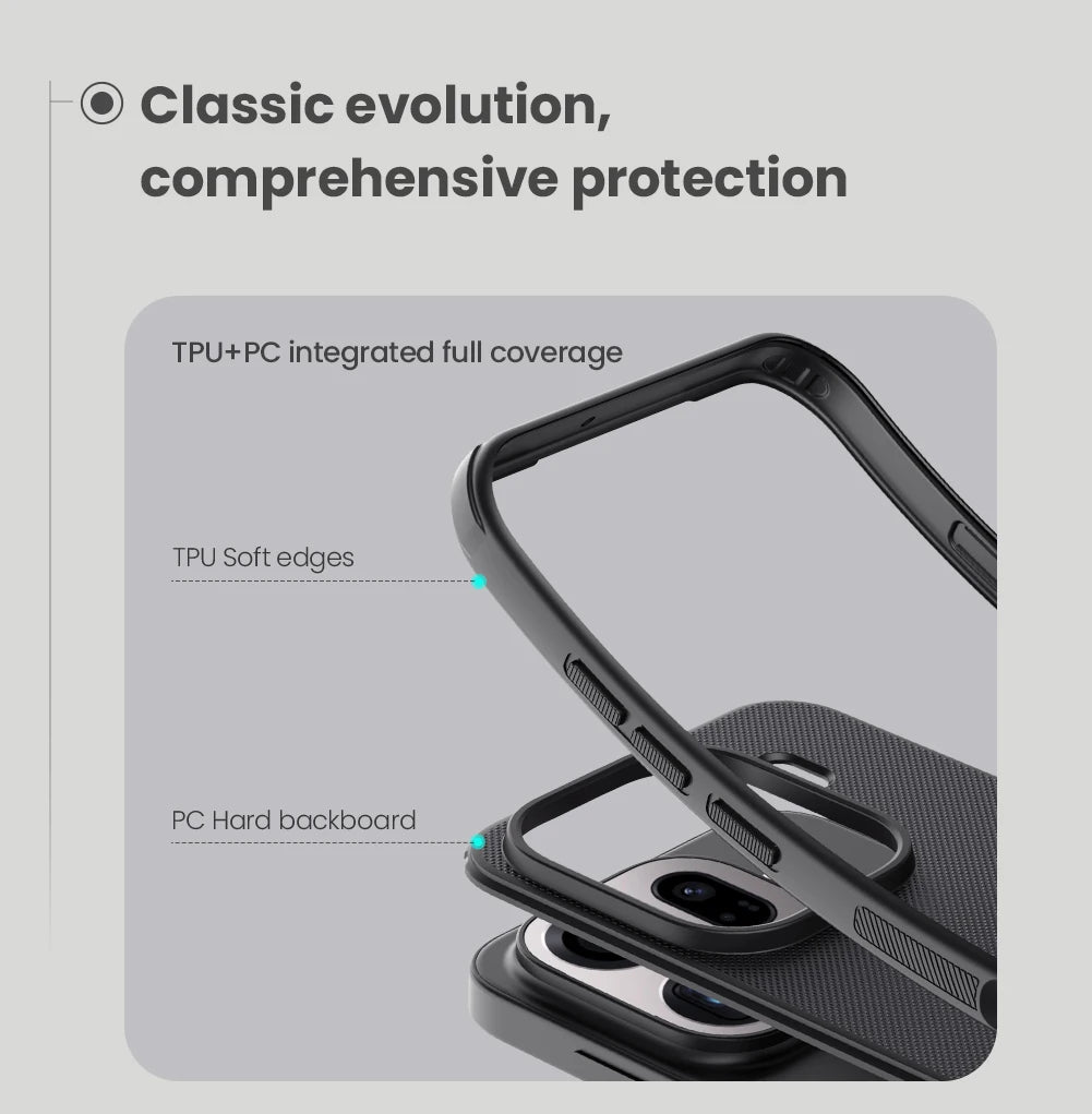 For OPPO Find X9 Pro 5G Nillkin Case Magnetic Super Frosted Pro Magsafe 360 Soft Frame Matte PC TPU Full Back Cover Protection