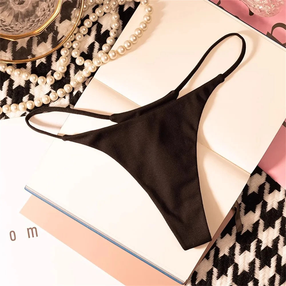 Sexy Seamless Women's Cotton Thong Underwear One Line New Year 2025 Fitness G-string Plus Size Lingerie