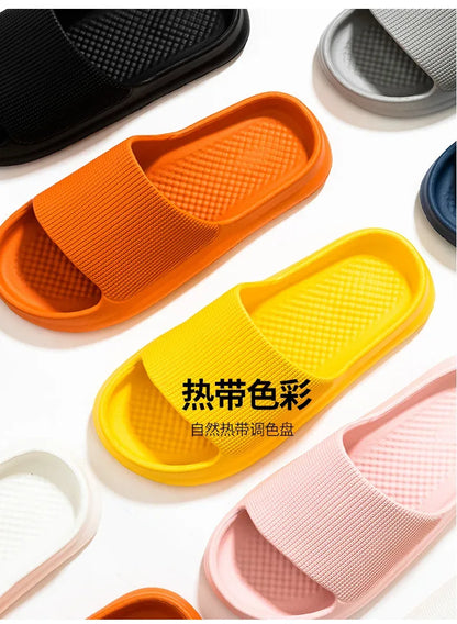 Youpin Thick Platform Women Bathroom Home Slippers Cloud Slippers Soft Sole EVA Indoor Slides Sandals Summer Non-slip Mi