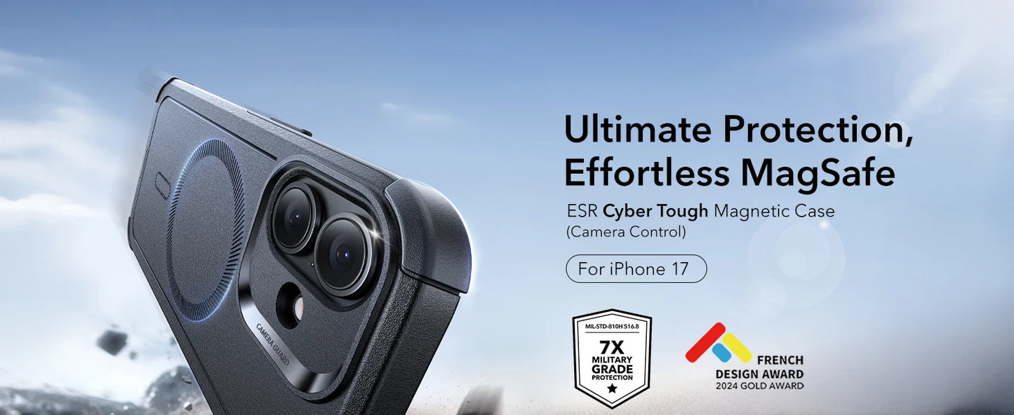 ESR for 17 Pro Max Case With Camera Control Button Military-Grade Protective Magnetic Phone Case For iPhone 16&17&17 Air&16 Pro