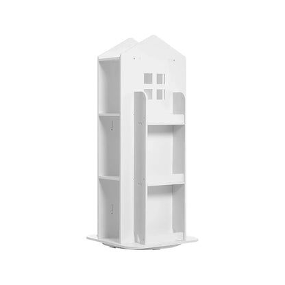 360° rotating bookshelf for children's room 3-layer house-shaped children's bookshelf floor-standing