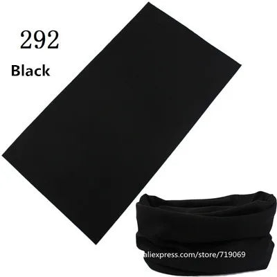 100% Polyester Solid color Microfiber Tubular Multifunction Motorcycle Scarf sports Headband Seamless Tube Bandanas Face Mask