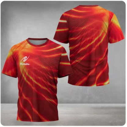 Nittaku Table Tennis T-shirt Victory Light Color Printed Men's Summer New Sports T-shirt Training Quick Drying T-shirt