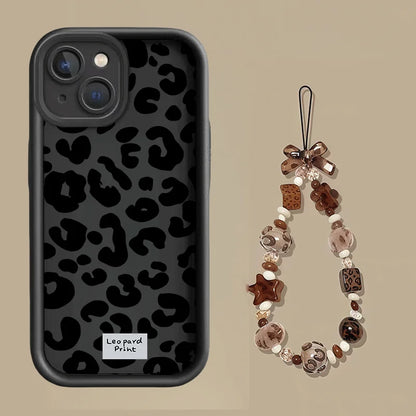 Leopard With Chain Phone Case For Xiaomi MI 17 Pro Max 15T 15 Ultra 14T 13 POCO F7 X7 M7 X5 F5 X6 PRO M6 X4 GT NFC C40 5G  Cover