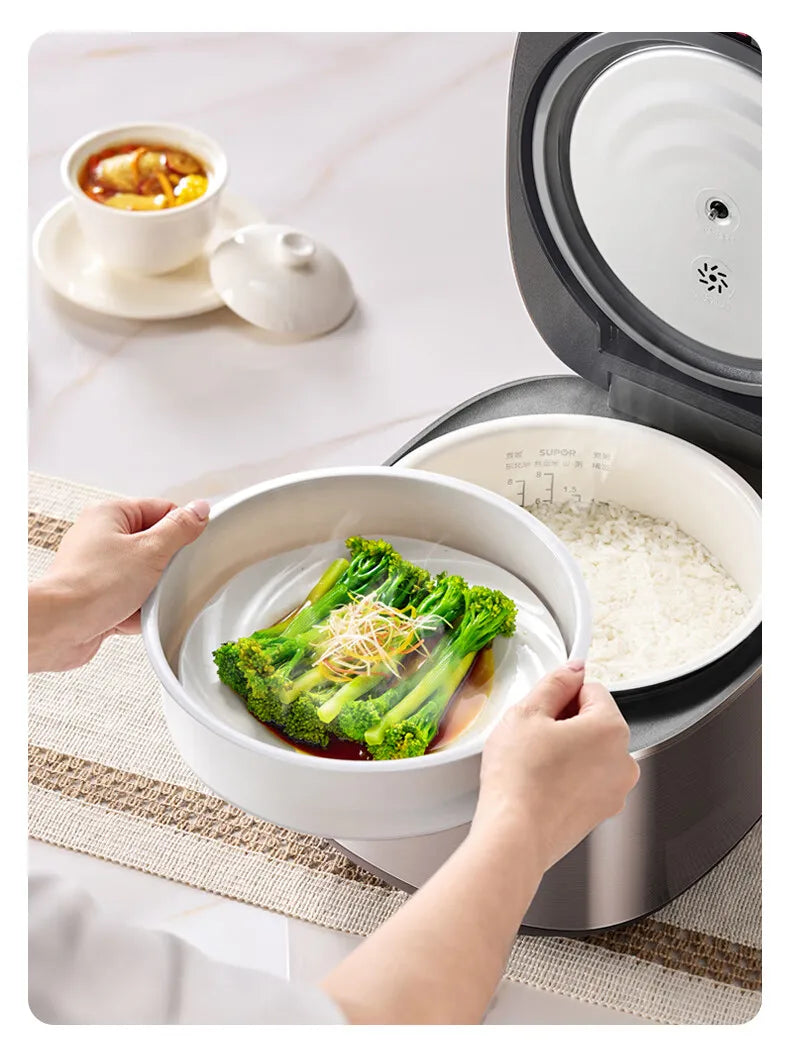 SUPOR 4L Rice Cooker 0-Fluorine Glazed Ball Pot Micro Pressure 21-Min Fast Cook Anti-Overflow 220V