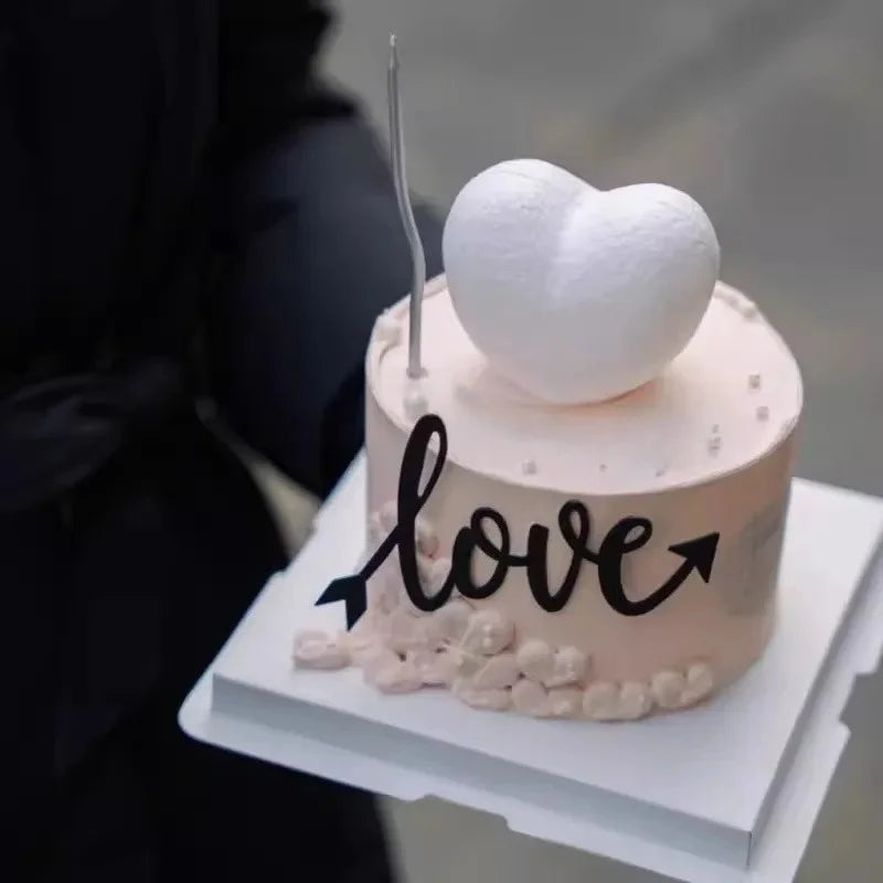 Romantic Creative 3D Love Heart LED Lamp Wedding Cake Night Light Ornament Birthday Christmas Home Ambient Light Gift Box Decor
