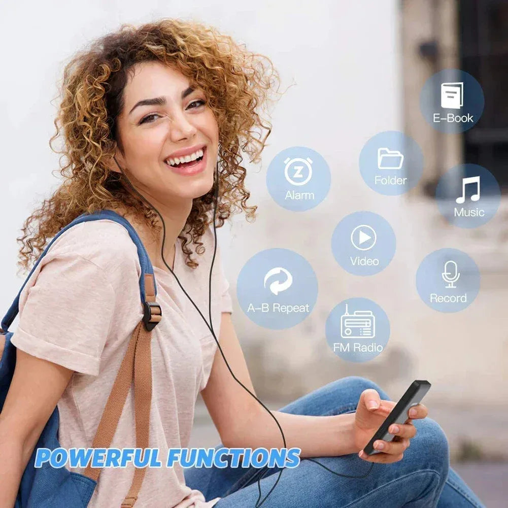 Type-C Port MP3 Bluetooth Player Fast Charging 5.4 Bluetooth Version Running, Fitness, Exercise Walkman Scalable Memory Card
