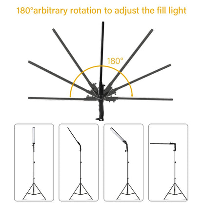 Photography Lighting Stick, LED Video Light Kit with Stand Dimmable Bi-color 3200-5500K for Live Streaming Portrait Vlog, 50W