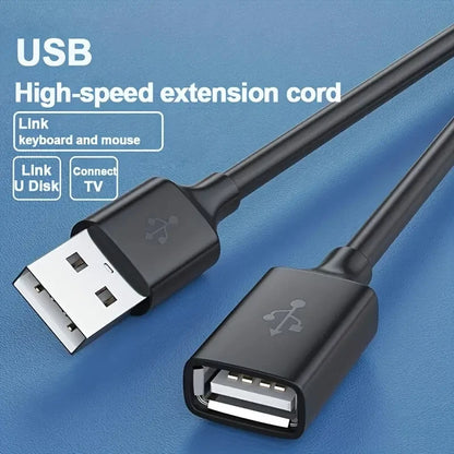 0.5/1/2/3/5 M USB Extension Cable Data Cord For Laptop TV SSD Male to Female Computer Camera Printer Connector