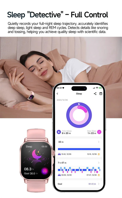 2026 New Model Uric Acid & Lipid Health Analysis Smart Watch Men ECG+PPG Bluetooth Call 2.01-inch Flashlight Smartwatch Women