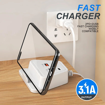 Universal Power Strip Electric Socket EU UK US Plug Desktop Socket Mobile Phones Charger Adapter For iPhone Samsung Xiaomi POCO
