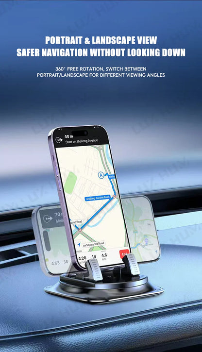 360 Rotating Car Phone Holder Dashboard Non-slip Desktop Phone Mount Stand Smartphone Universal GPS Navigation Bracket Support