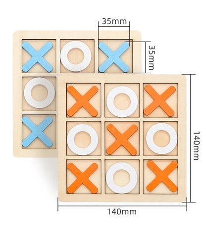Wooden Chess Toys For Children's Puzzle Game XO Double Play Parent-Child Interaction Recommends Traditional Desktop Chess Gift
