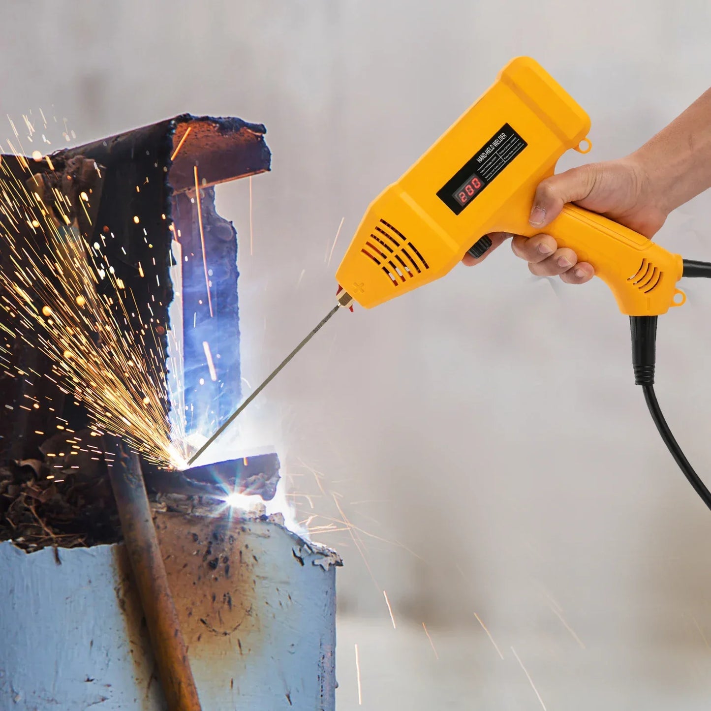 220V Portable Handheld Welder with 6.56ft Power Cord 3000W Welding Machine Set with Protective Mask
