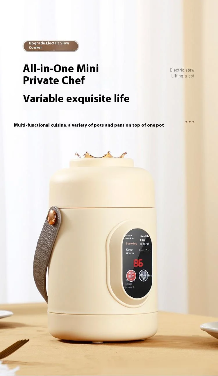 HOMEFISH Multifunctional Rice Cooker Portable Small Travel Electric Kettle Household Hot Pot with 110V US/220V EU Plug